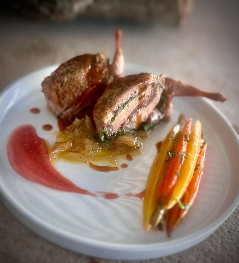Foie Gras–Stuffed Quail