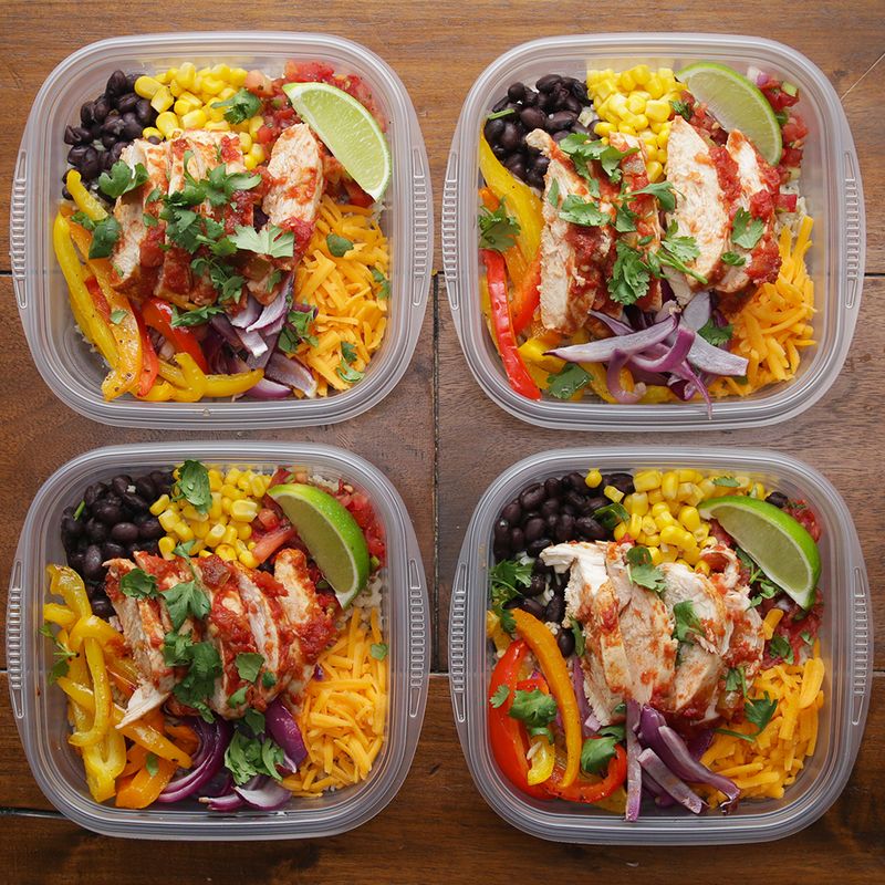 Customizable Chicken Burrito Bowls