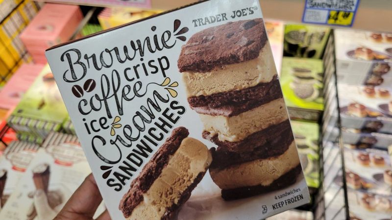 Brownie Crisp Coffee Ice Cream Sandwiches