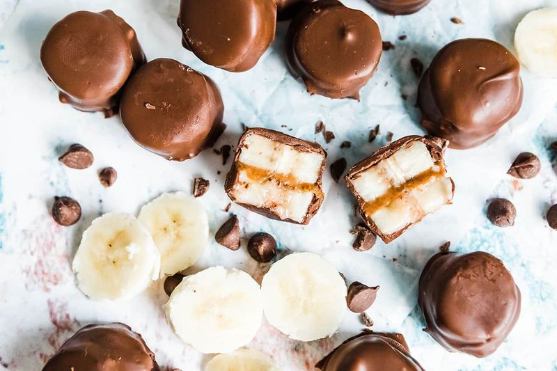 Frozen Banana Bites Dipped in Chocolate