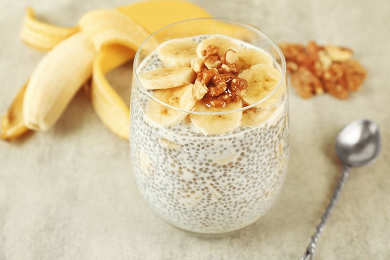 Banana With Chia Seeds