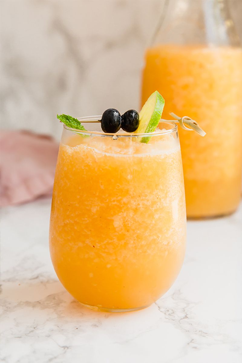Frozen Peach Bellini Mocktail