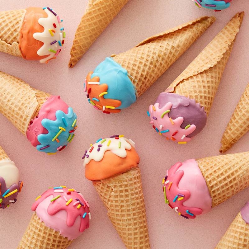 Ice Cream Cones with Candy Centers