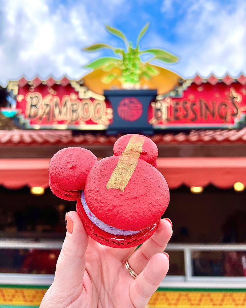 Raspberry Rose Mickey Macaron