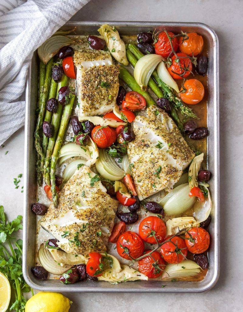 Butter-Seared Cod with Herbs & Veggies