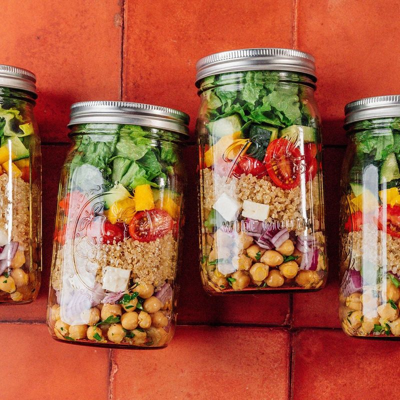 Mason-Jar Mediterranean Salads