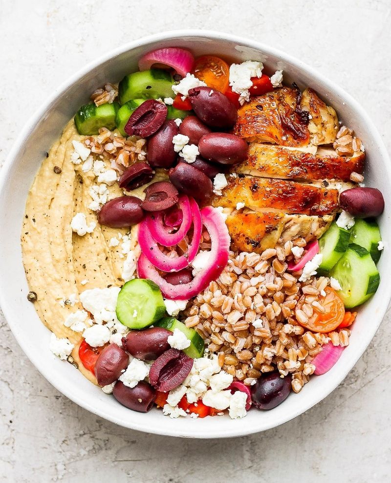 Greek Chicken and Farro Salad