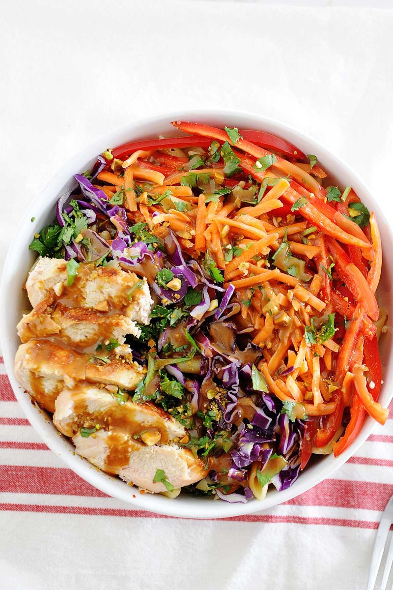 Thai Chicken Peanut Pasta Salad