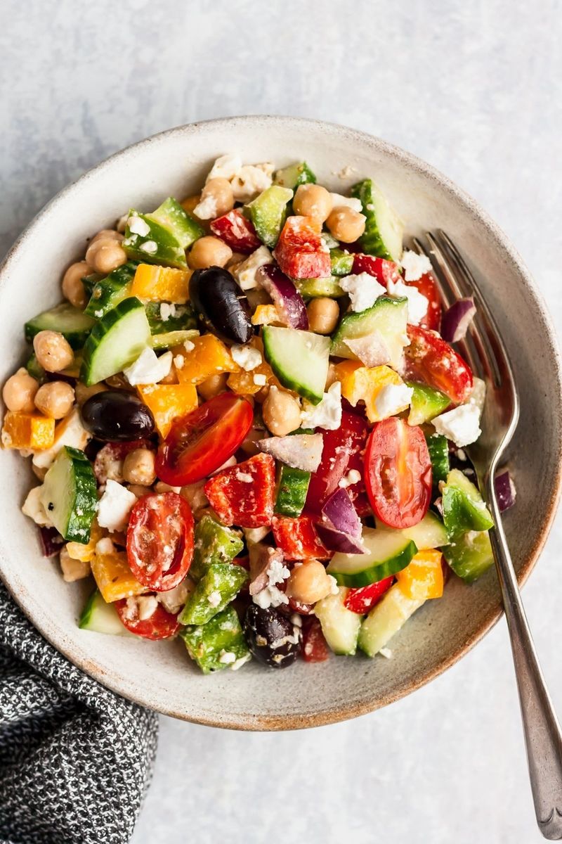 Greek Salad with Chickpeas