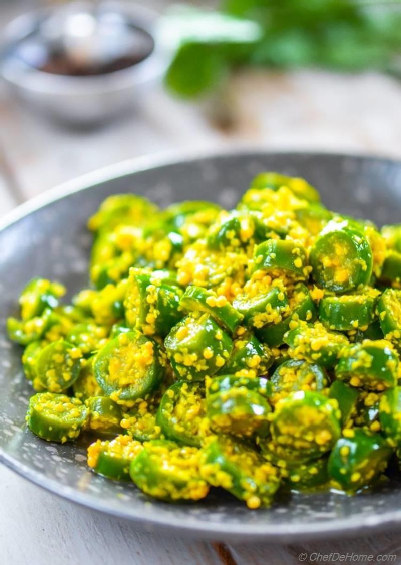 Green Chili Pickle (Hari Mirch Ka Achaar)