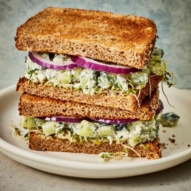 Cucumber Salad Sandwich