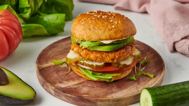Spicy Chickpea Smash Burger