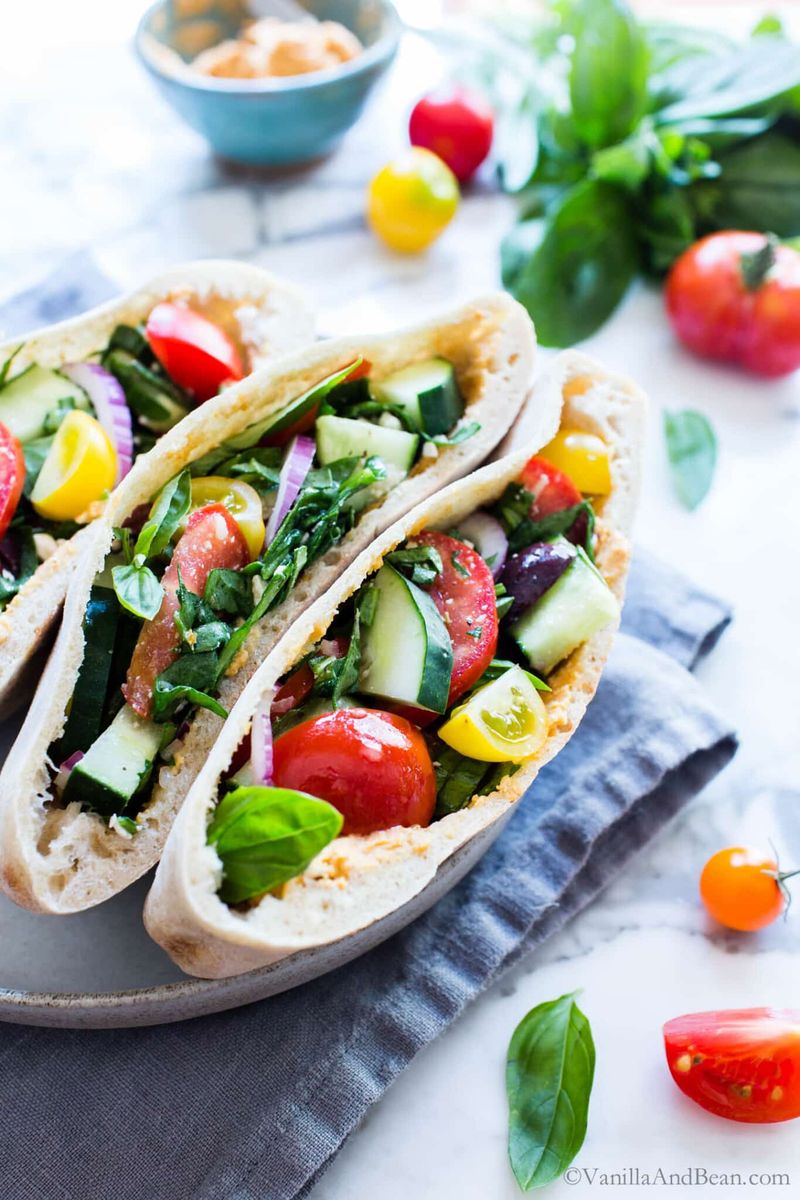 Piled-High Vegetable Pita