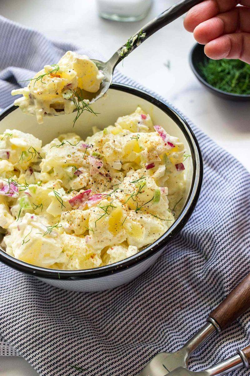 Creamy Potato Salad Empties Quickly