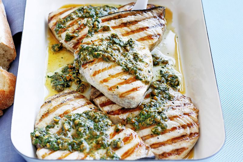 Swordfish Steaks with Caper Sauce