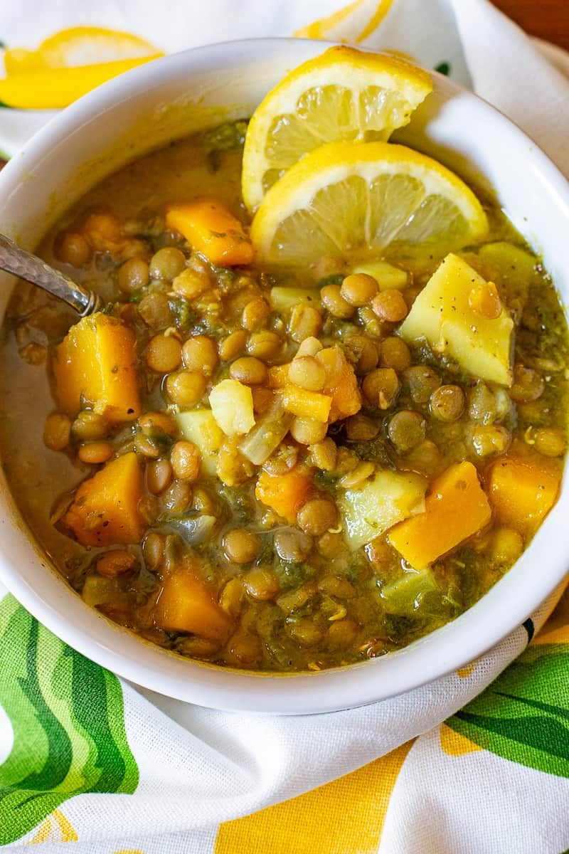 Lentil Soup with Lemon and Olive Oil