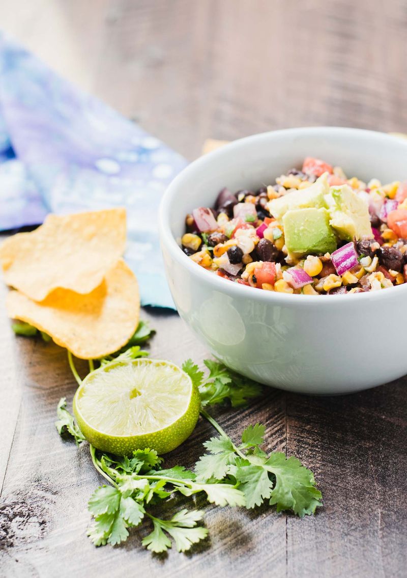 Grilled Corn & Black Bean Salsa Cups