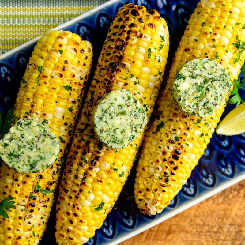 Grilled Summer Corn with Herb Butter