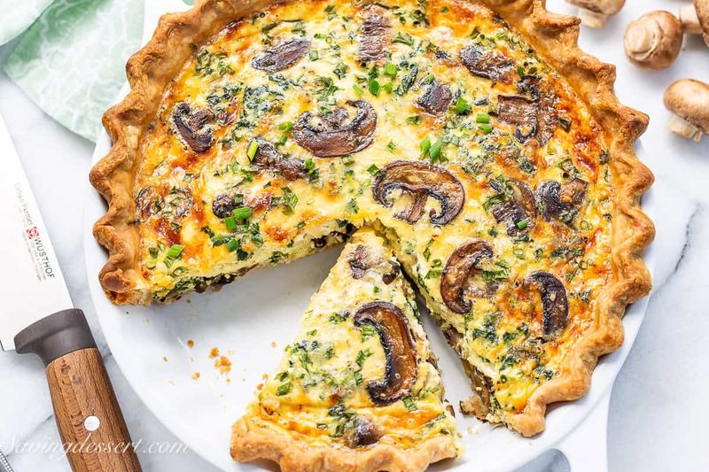 Spinach Mushroom Quiche