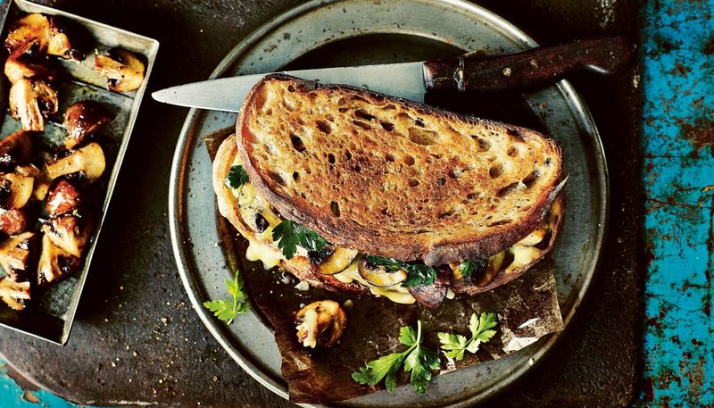 Roasted Mushroom Grilled Cheese