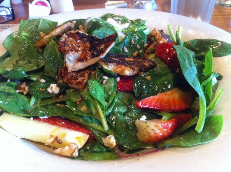 Grilled Chicken & Strawberry Spinach Salad