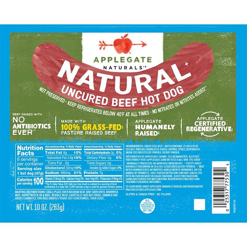 Applegate Naturals Organic Uncured Beef Hot Dogs: Our Clear Winner