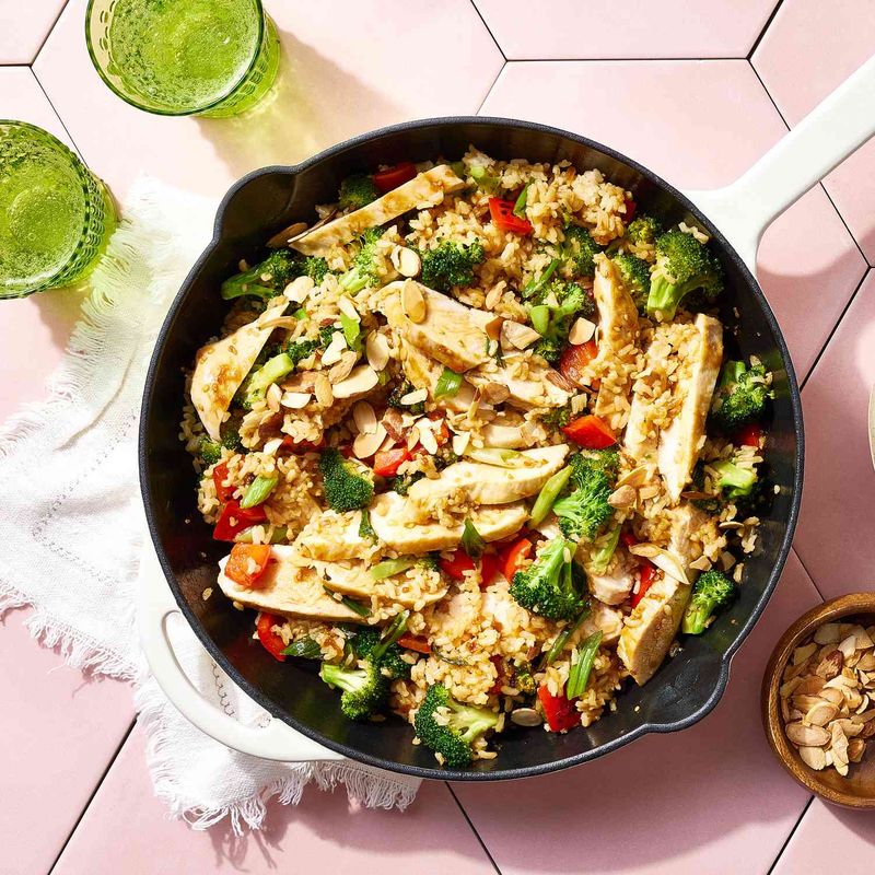 Teriyaki Chicken Skillet Casserole with Broccoli