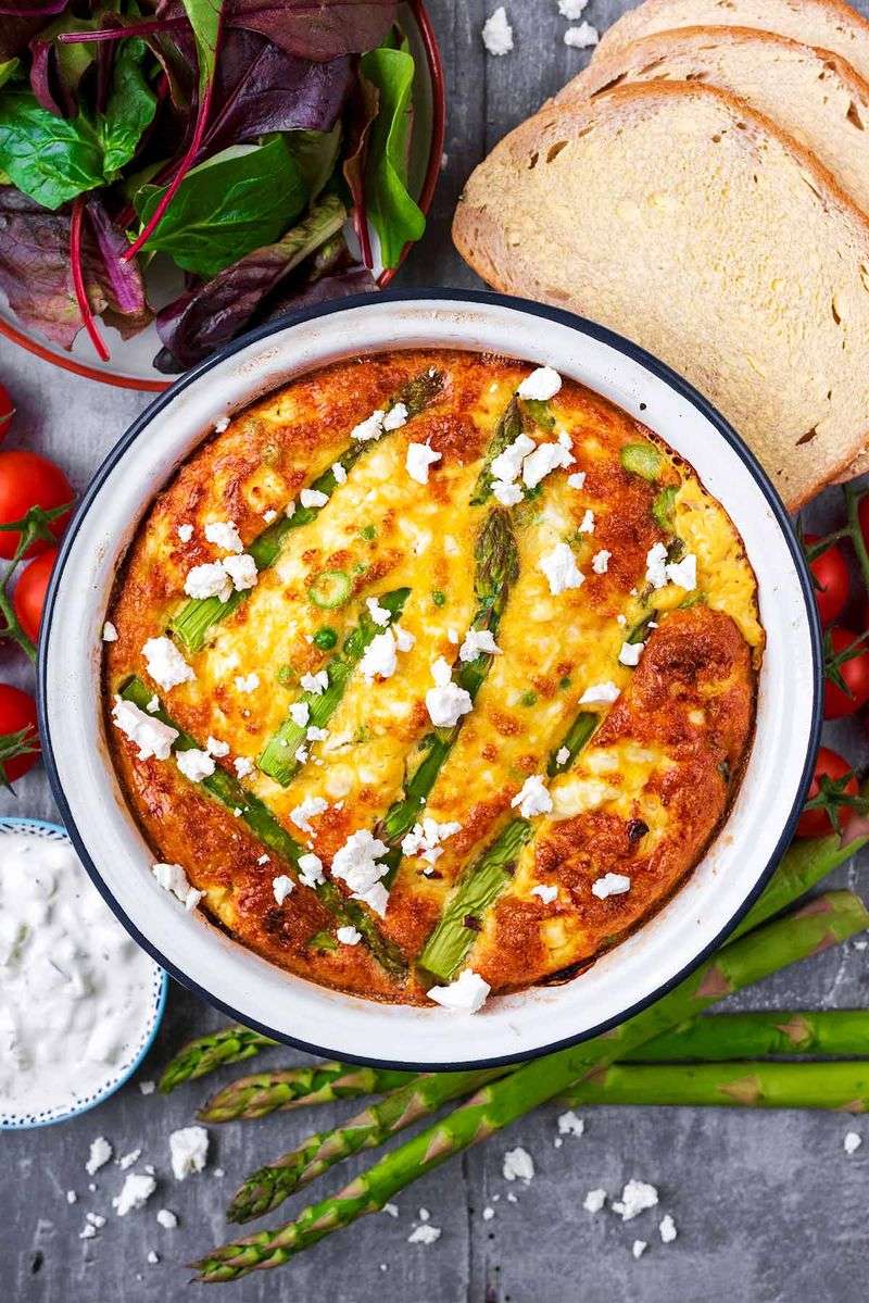 Asparagus, Mushroom & Feta Frittata