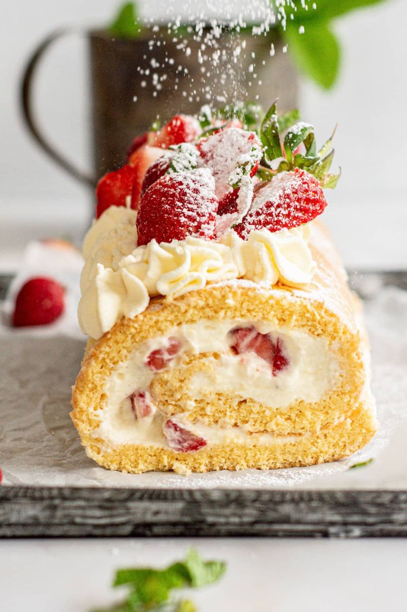 Fresh Strawberry Cream Roll