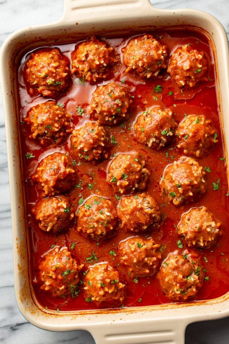 Porcupine Meatballs Casserole
