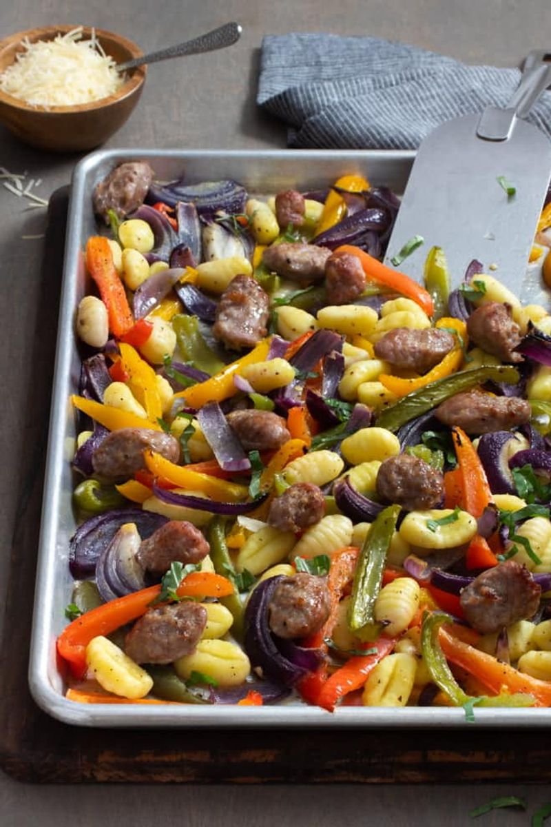 Sheet Pan Gnocchi with Sausage & Peppers