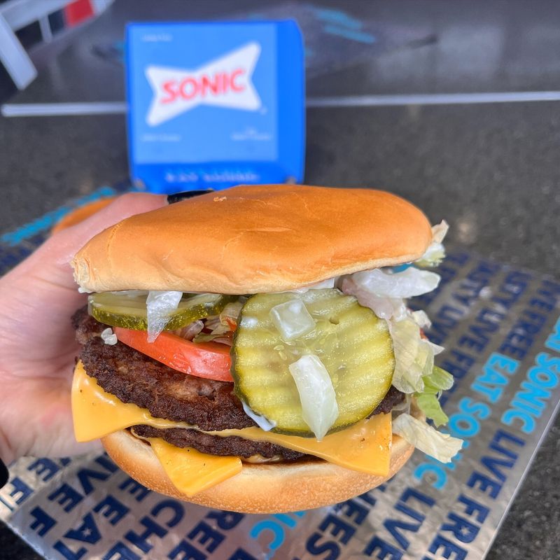 Sonic's SuperSONIC Double Cheeseburger
