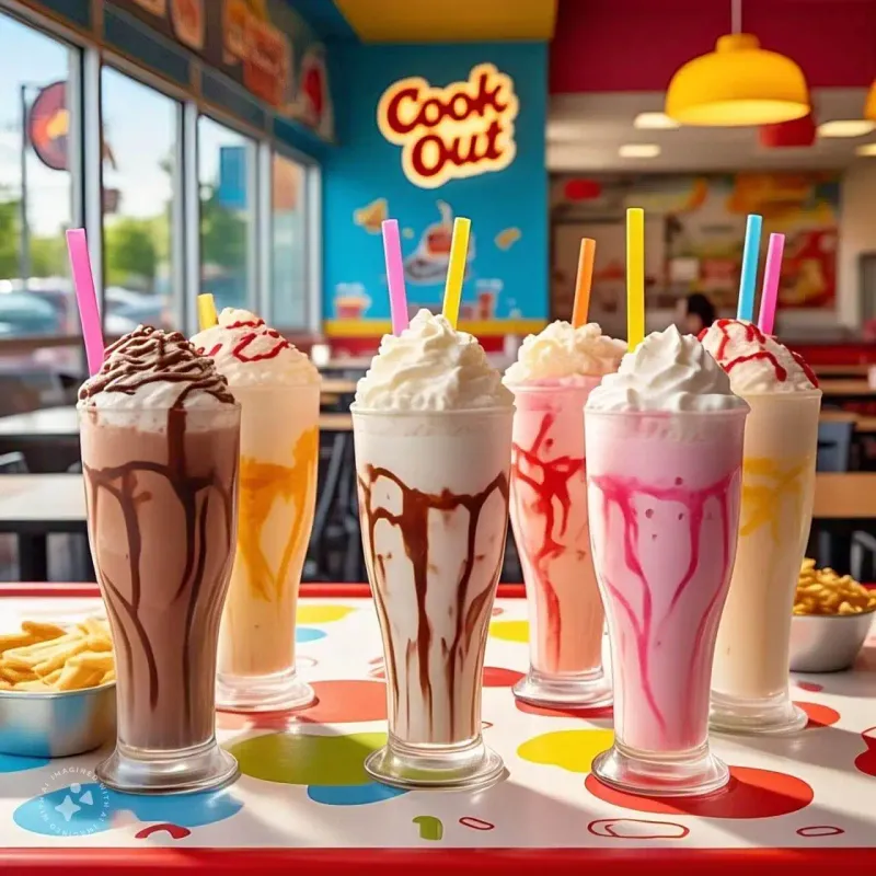 Cook Out – Over 40 flavors made with real ice cream