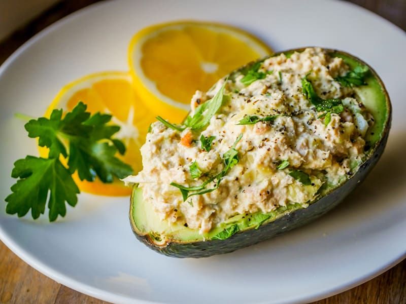 Salmon-Stuffed Avocados