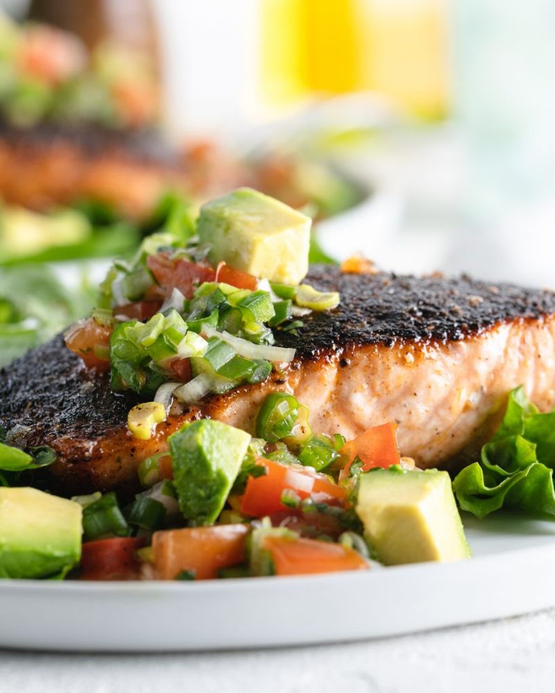 Blackened Salmon with Avocado Salsa