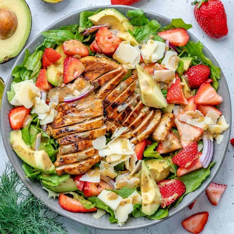 Orange Chicken Salad with Strawberries