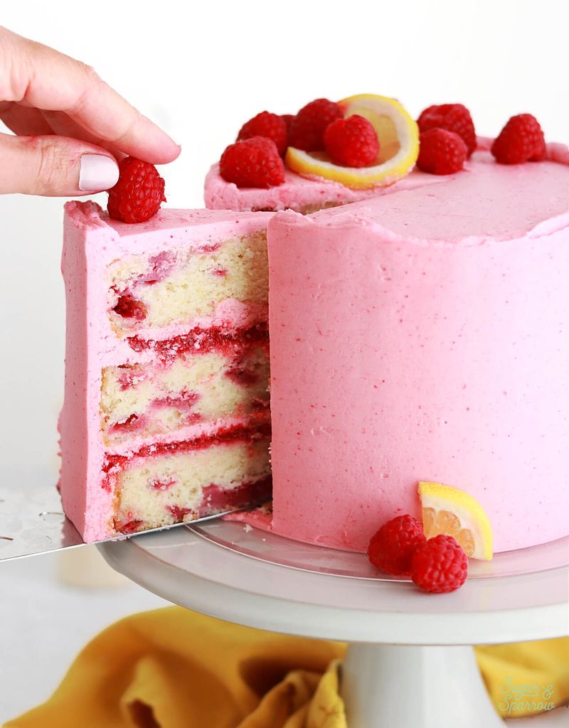 Lemon Raspberry Layer Cake