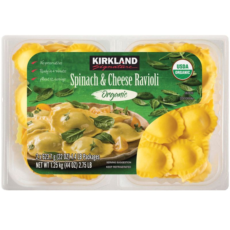 Kirkland Signature Organic Spinach & Cheese Ravioli