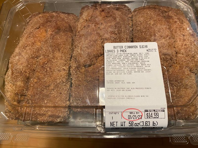 Kirkland Signature Butter Cinnamon Sugar Loaf Cake