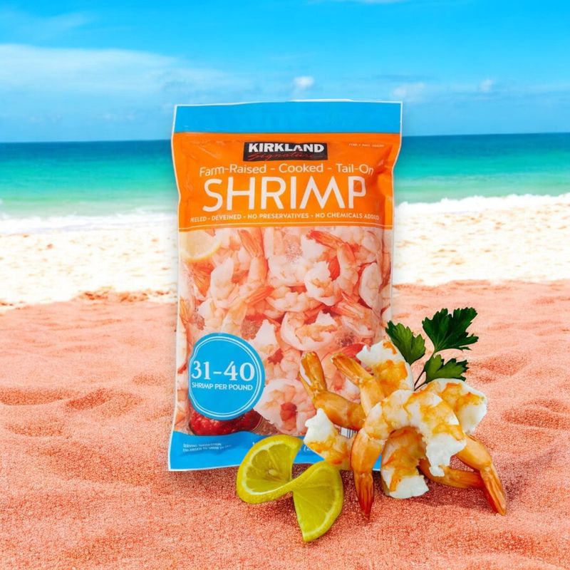 Kirkland Signature Farm-Raised Cooked Tail-Off Shrimp