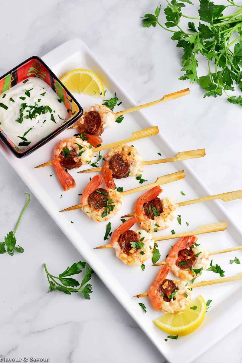 Shrimp and Chorizo Skewers
