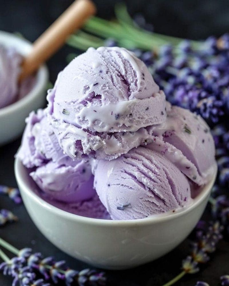 Lavender and Honey Ice Cream