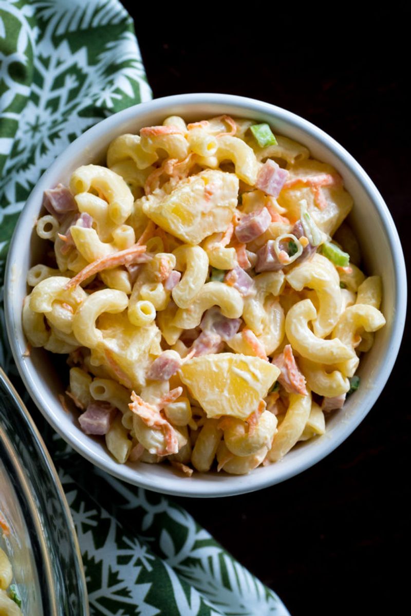 Hawaiian-Inspired Pineapple Ham Pasta Salad