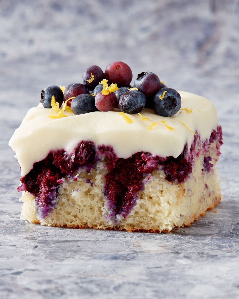Lemon-Blueberry Poke Cake