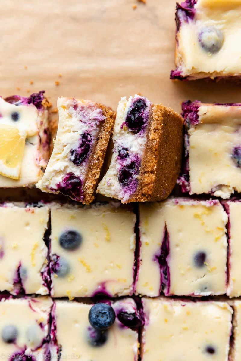 No-Bake Lemon-Blueberry Cheesecake Bars