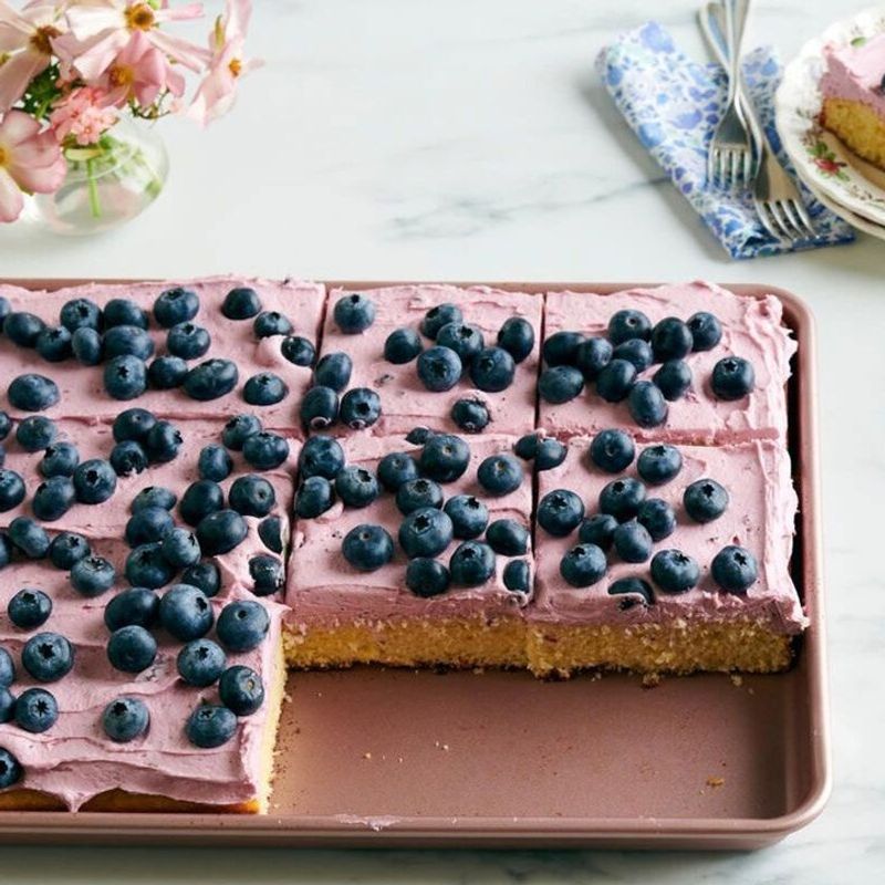 Lemon Blueberry Sheet Cake