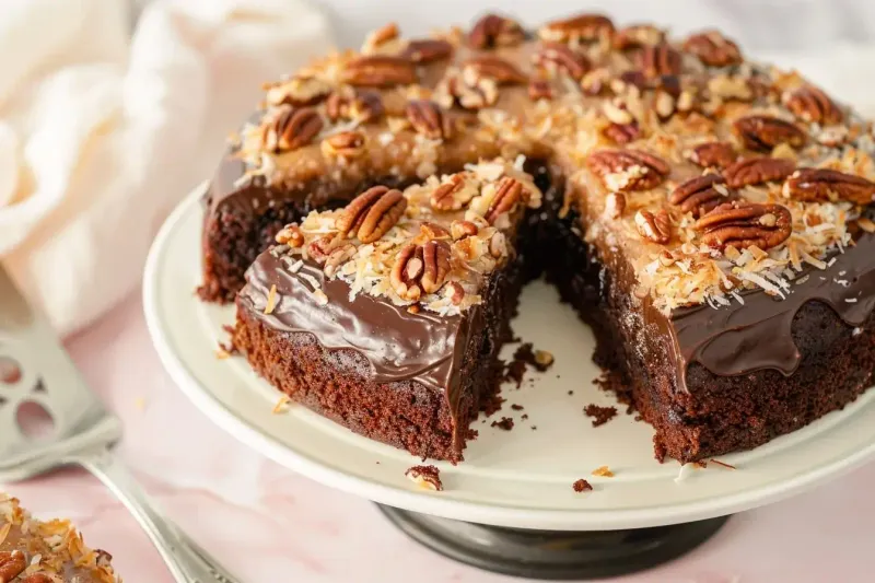German Chocolate Upside Down Cake