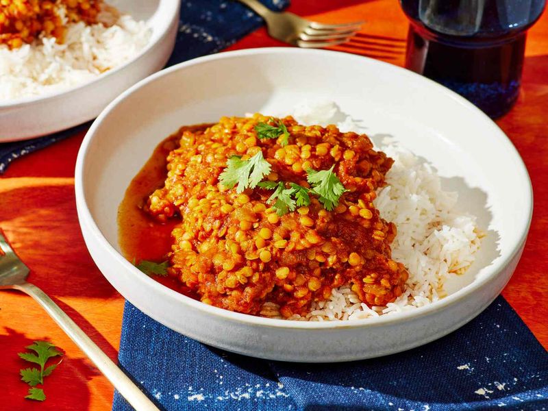 Lentil Curry with Rice