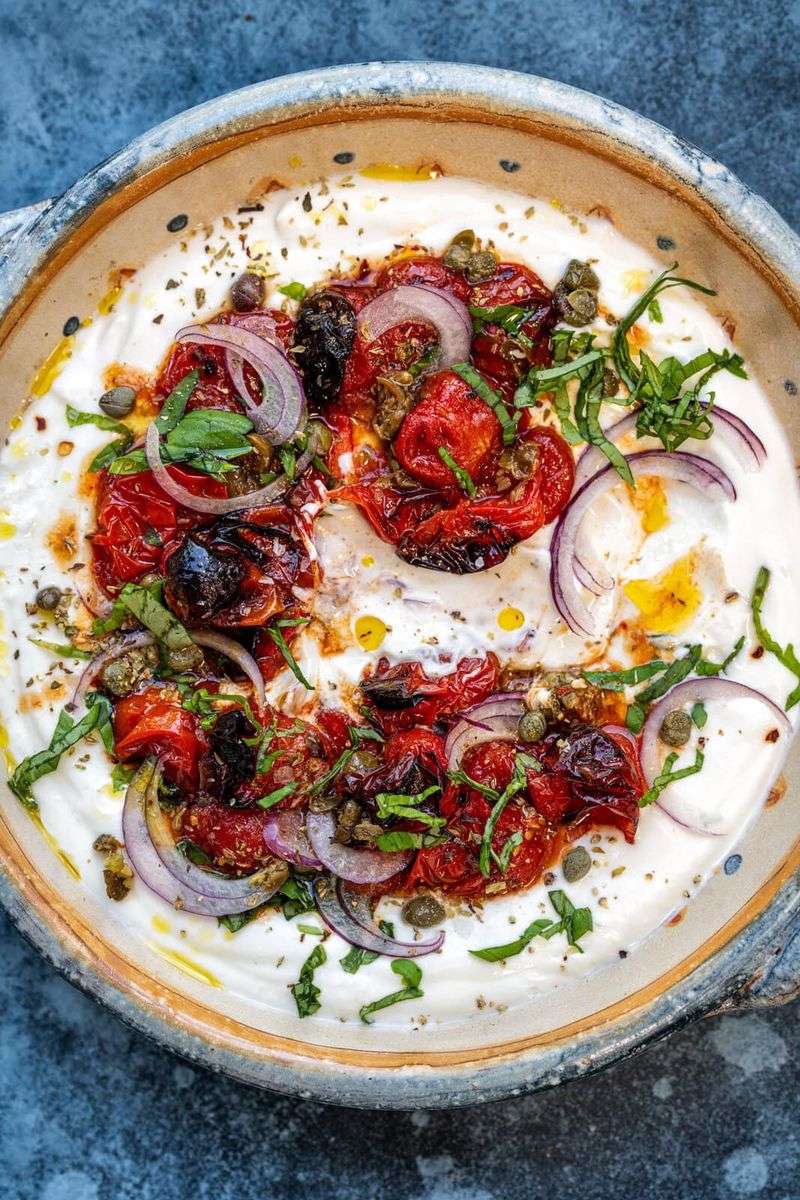 Plain Cottage Cheese with Chopped Tomatoes