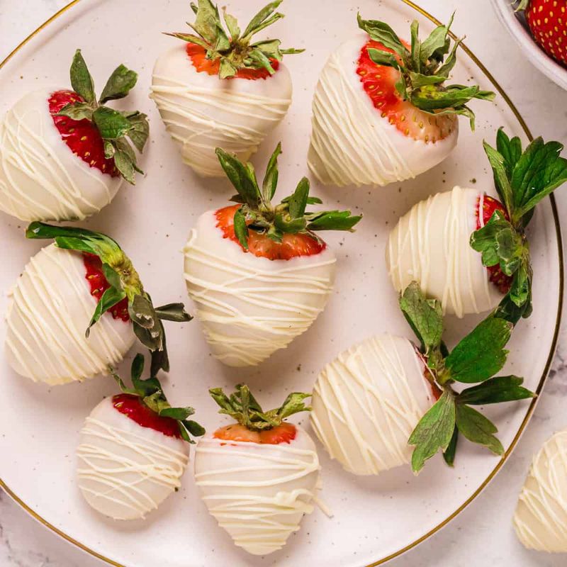 White Chocolate Covered Strawberries